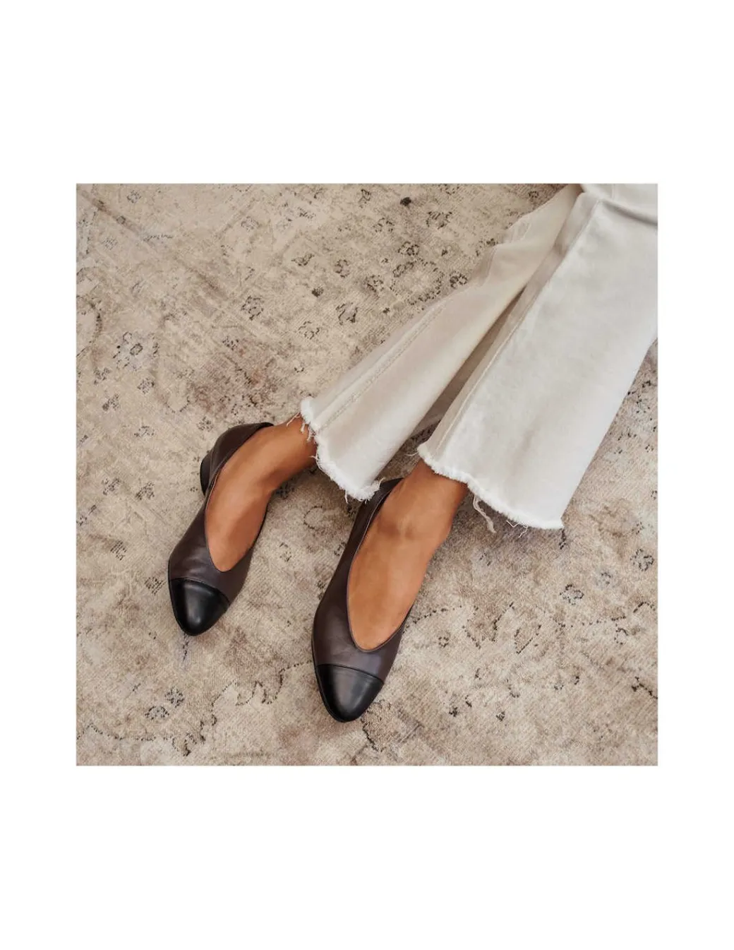 Ballet Flats Woman^MONPIEL Amelie Heel Two-Tone Toe Ballet Flat Brown