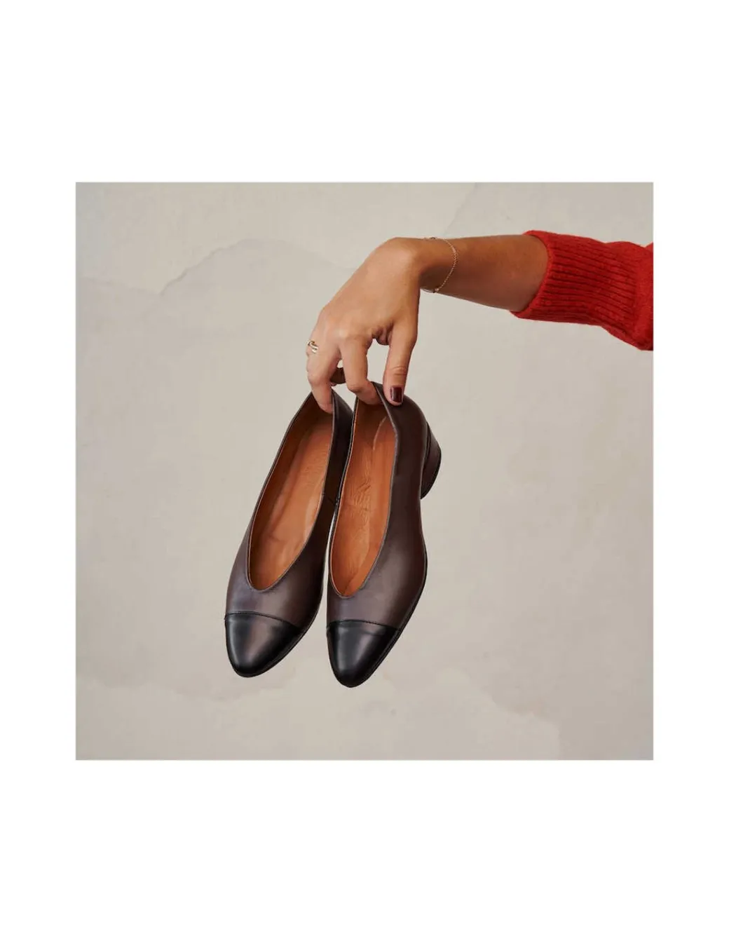 Ballet Flats Woman^MONPIEL Amelie Heel Two-Tone Toe Ballet Flat Brown