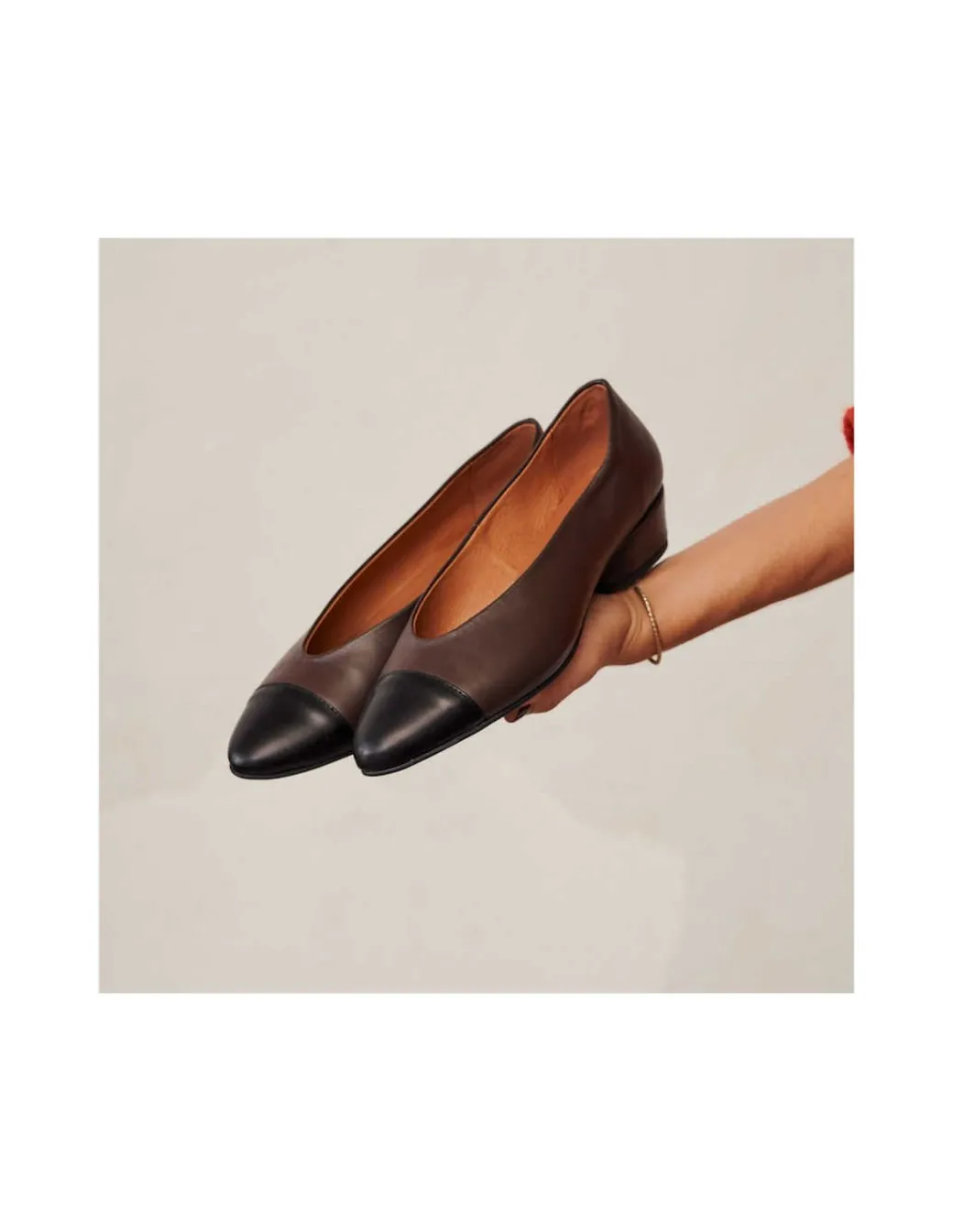 Ballet Flats Woman^MONPIEL Amelie Heel Two-Tone Toe Ballet Flat Brown
