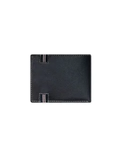 Men'S Leather Wallets^MONPIEL American Billfold With Rubber Coin Purse Black