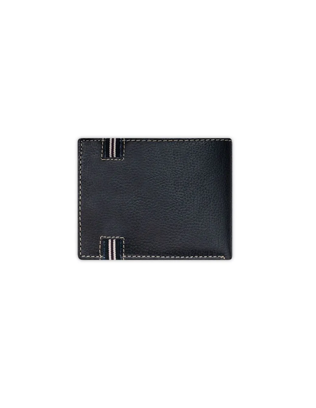 Men'S Leather Wallets^MONPIEL American Billfold With Rubber Coin Purse Black