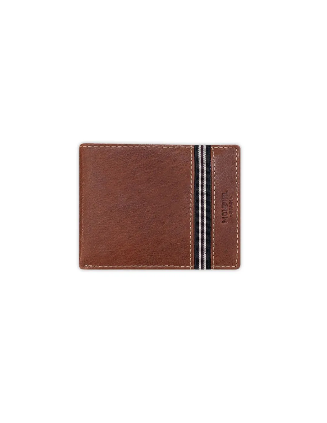Men'S Leather Wallets^MONPIEL American Billfold With Rubber Coin Purse Havana