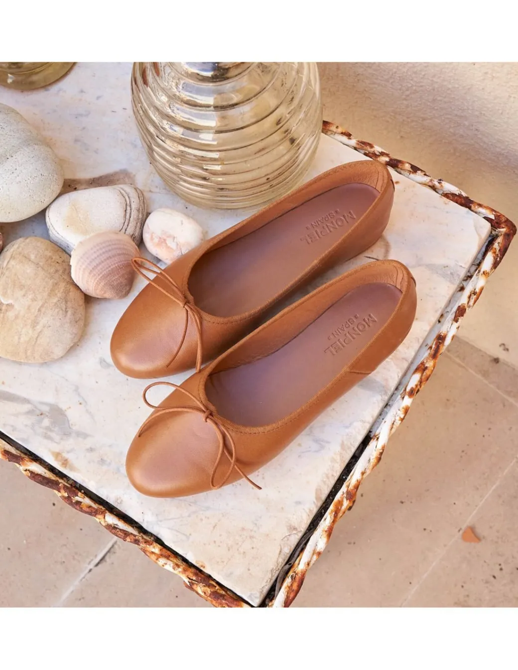 Ballet Flats Woman^MONPIEL Angela High-Top Ballerina Leather