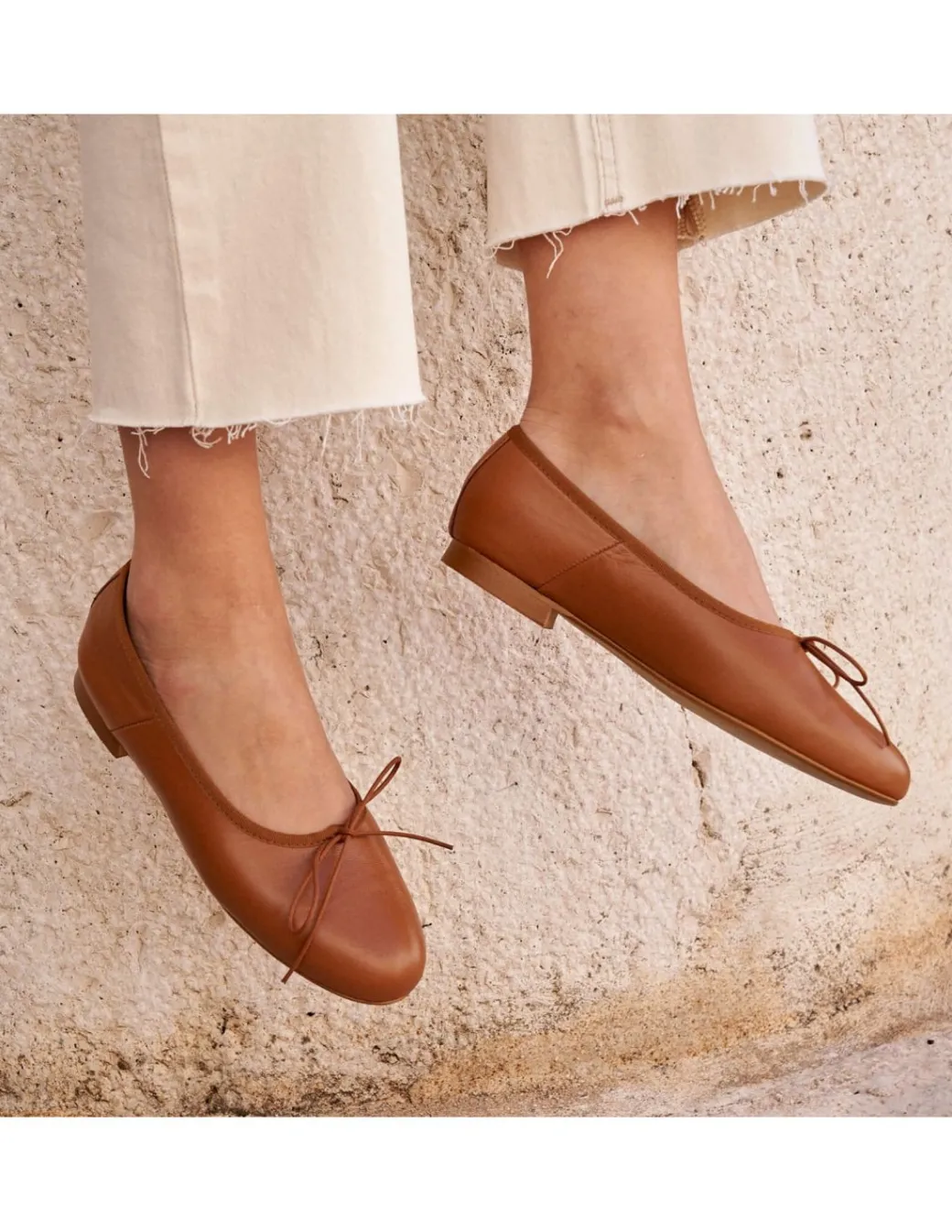 Ballet Flats Woman^MONPIEL Angela High-Top Ballerina Leather