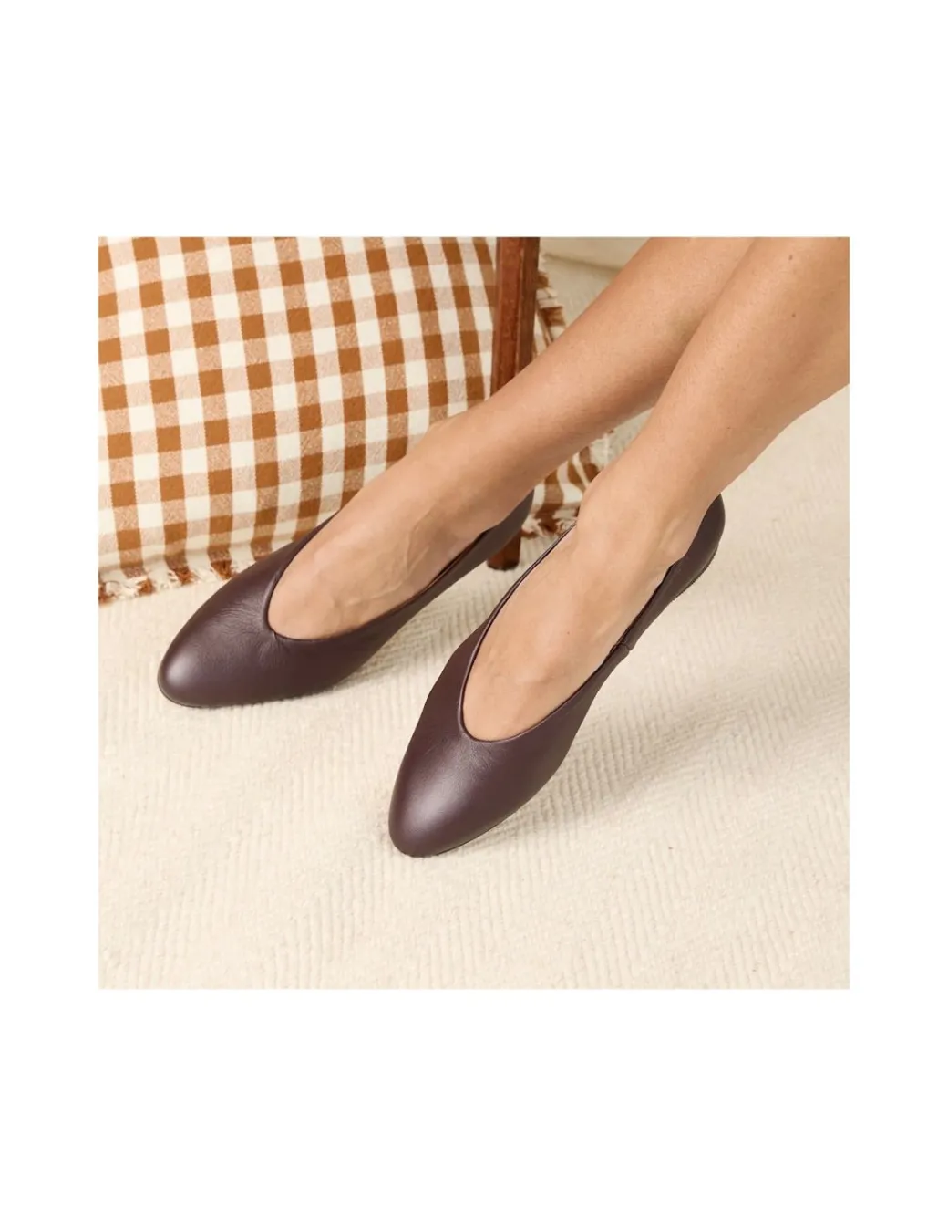 Ballet Flats Woman^MONPIEL Ballerina Shoe Flat Amelie Maroon