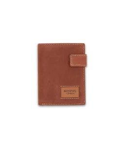 Men'S Leather Wallets^MONPIEL Banknote With Brooch And Wallet Patch With Logo Havana