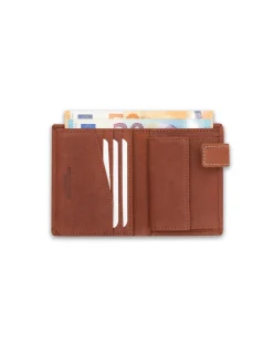 Men'S Leather Wallets^MONPIEL Banknote With Brooch And Wallet Patch With Logo Havana