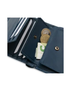 Men'S Leather Wallets^MONPIEL Banknote With Brooch And Wallet Patch With Logo Blue