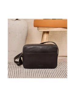 Women'S Leather Bag^MONPIEL Basic Shoulder Bag Black
