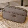Other Accessories^MONPIEL Canvas And Leather Men'S Toiletry Bag Green