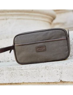 Other Accessories^MONPIEL Canvas And Leather Men'S Toiletry Bag Green