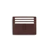 Leather Card Holders^MONPIEL Card Holder With Back Coin Pocket Mountain Brown