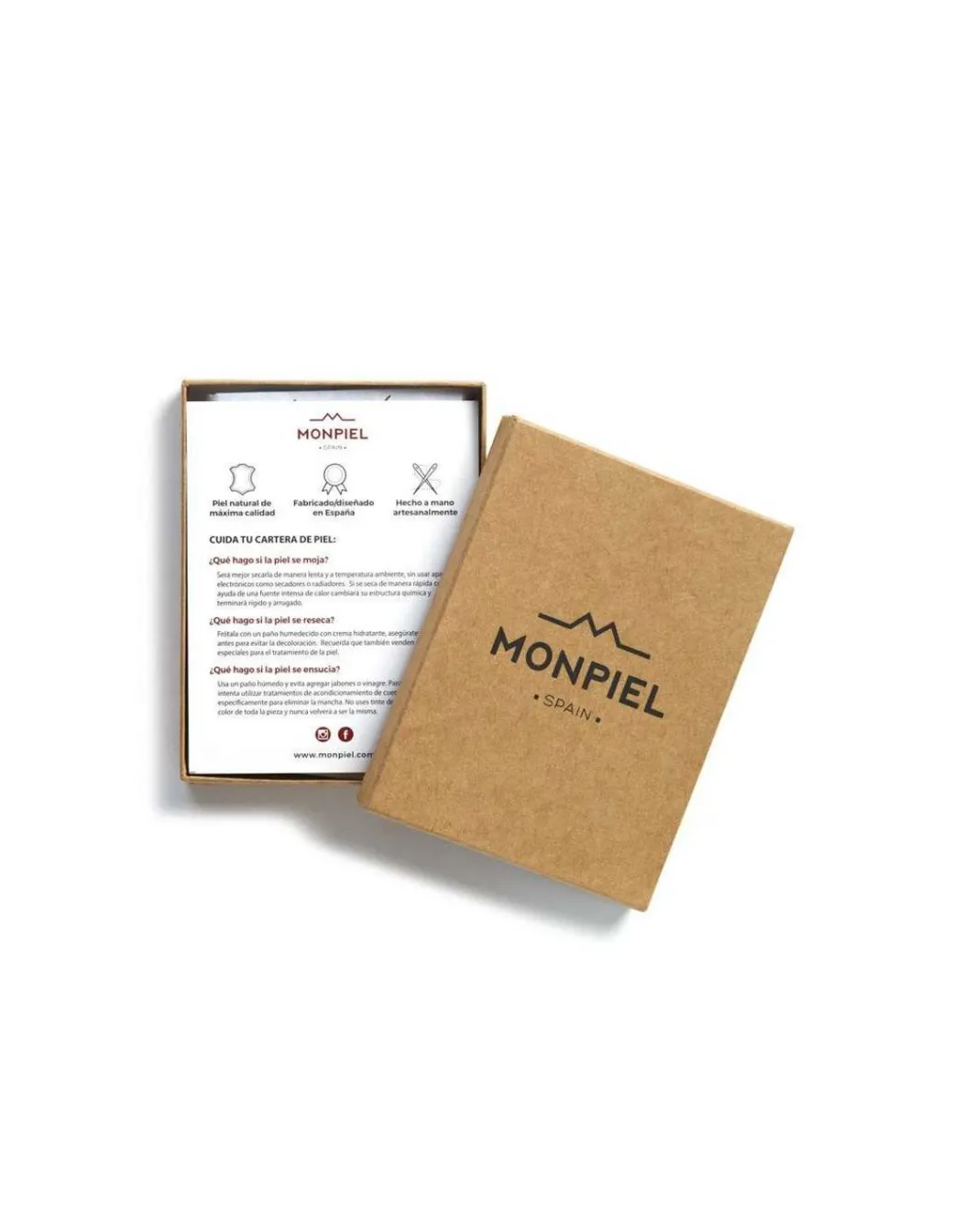 Leather Card Holders^MONPIEL Card Holder With Back Coin Pocket Mountain Brown