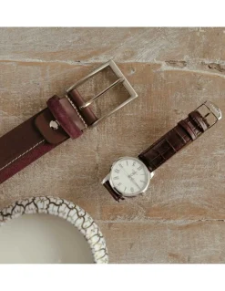Men'S Leather Belts^MONPIEL Cowhide And Suede Leather Belt