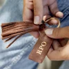Leather Woman Key Chain^MONPIEL Customizable Tassel Keychain Leather