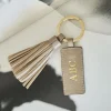 Leather Woman Key Chain^MONPIEL Customizable Tassel Keychain Mole