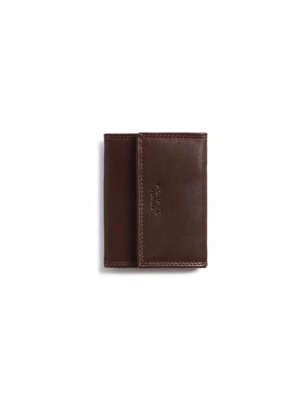 Men'S Leather Wallets^MONPIEL Double Stitching Wallet Small With Coin Pocket Sky Brown