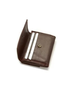 Men'S Leather Wallets^MONPIEL Double Stitching Wallet Small With Coin Pocket Sky Brown