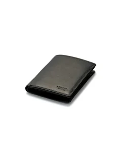 Men'S Leather Wallets^MONPIEL Double Stitching Wallet With Interior Coin Pocket Sky Black