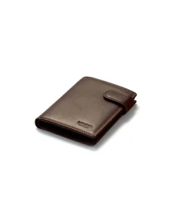 Men'S Leather Wallets^MONPIEL Double Stitching Wallet With Clasp And Back Coin Pocket Sky Brown