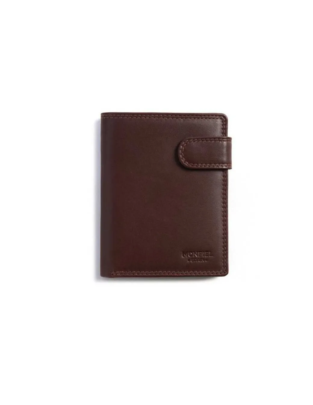 Men'S Leather Wallets^MONPIEL Double-Stitched Wallet With Loop And Coin Pocket Sky Brown