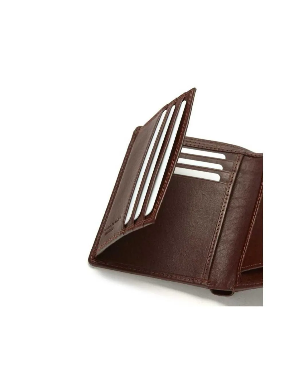 Men'S Leather Wallets^MONPIEL Double-Stitched Wallet With Loop And Coin Pocket Sky Brown
