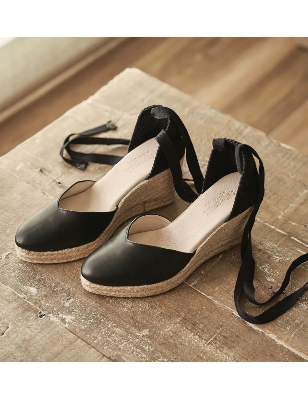 Espadrille^MONPIEL Elba Wedge Espadrille Black
