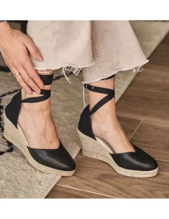 Espadrille^MONPIEL Elba Wedge Espadrille Black