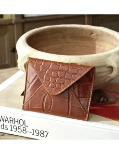 Leather Women Purses^MONPIEL Envelop Card Holder Leather