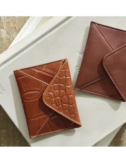 Leather Women Purses^MONPIEL Envelop Card Holder Leather