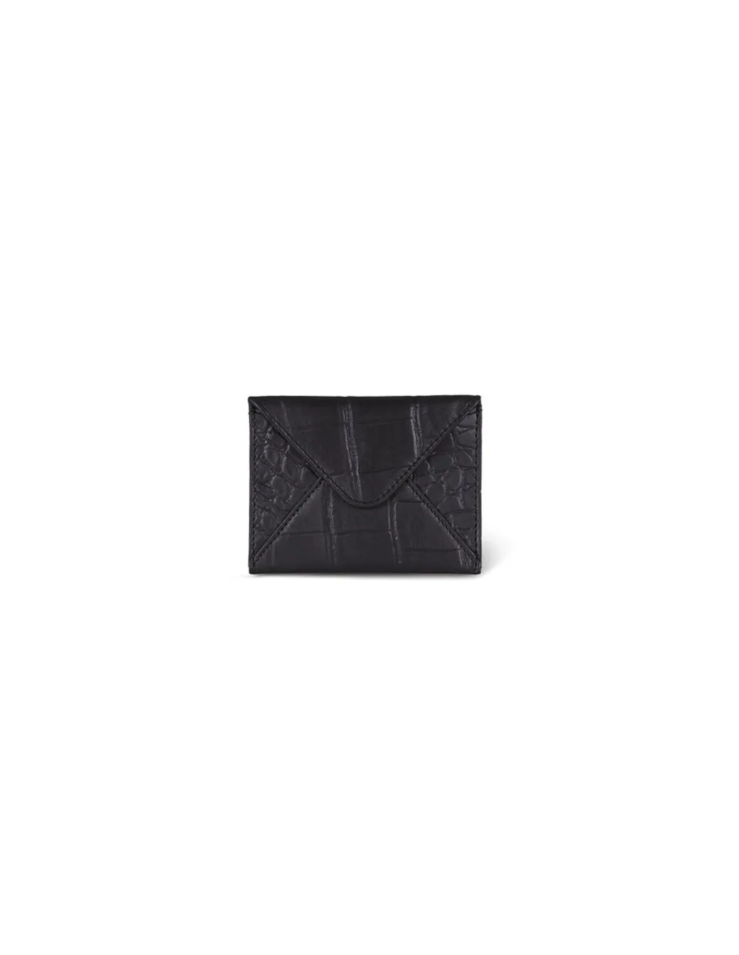 Leather Women Purses^MONPIEL Envelop Leather Card Holder Black