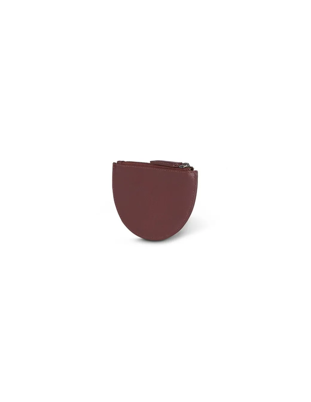 Leather Women Purses^MONPIEL Half Moon Leather Wallet Brown
