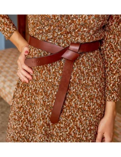 Women'S Leather Belts^MONPIEL Knotted Cowhide Belt Leather