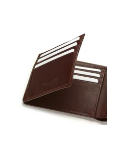 Men'S Leather Wallets^MONPIEL Large American Double Stitched Wallet With Coin Pocket Sky Brown