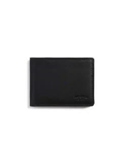 Men'S Leather Wallets^MONPIEL Large American Double Stitched Wallet With Coin Pocket Sky Black