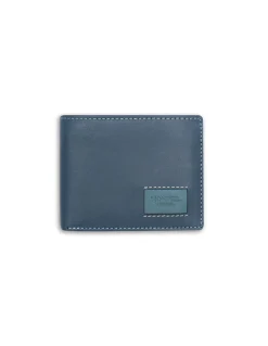 Men'S Leather Wallets^MONPIEL Large American Wallet Patch With Logo Blue