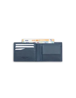 Men'S Leather Wallets^MONPIEL Large American Wallet Patch With Logo Blue