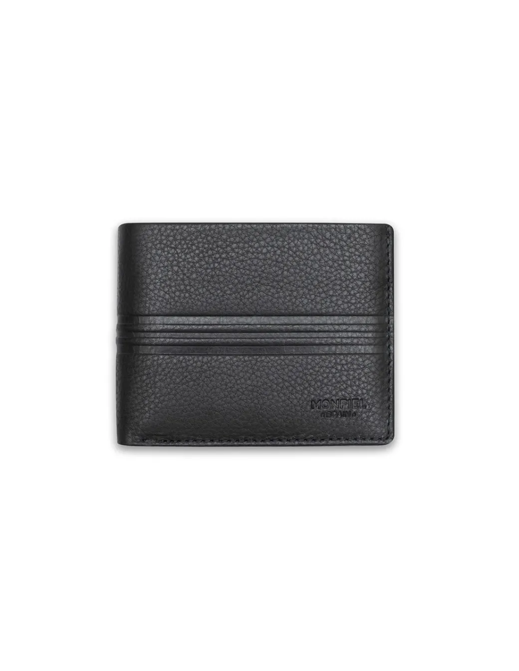 Men'S Leather Wallets^MONPIEL Large American Wallet With Stamped Wallet Black