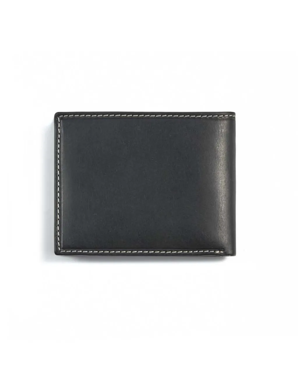 Men'S Leather Wallets^MONPIEL Large American With Central Logo And Purse Inside Black