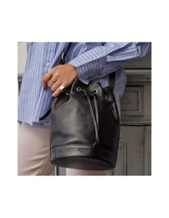 Women'S Leather Bag^MONPIEL Large Bucket Bag Black