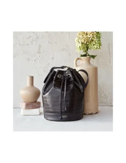 Women'S Leather Bag^MONPIEL Large Bucket Bag Coco Brown