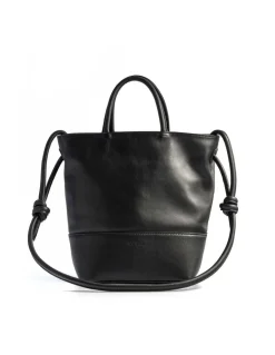 Women'S Leather Bag^MONPIEL Large Hobo Bag Knots Black