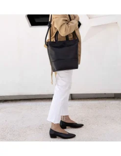 Women'S Leather Bag^MONPIEL Large Hobo Bag Knots Black