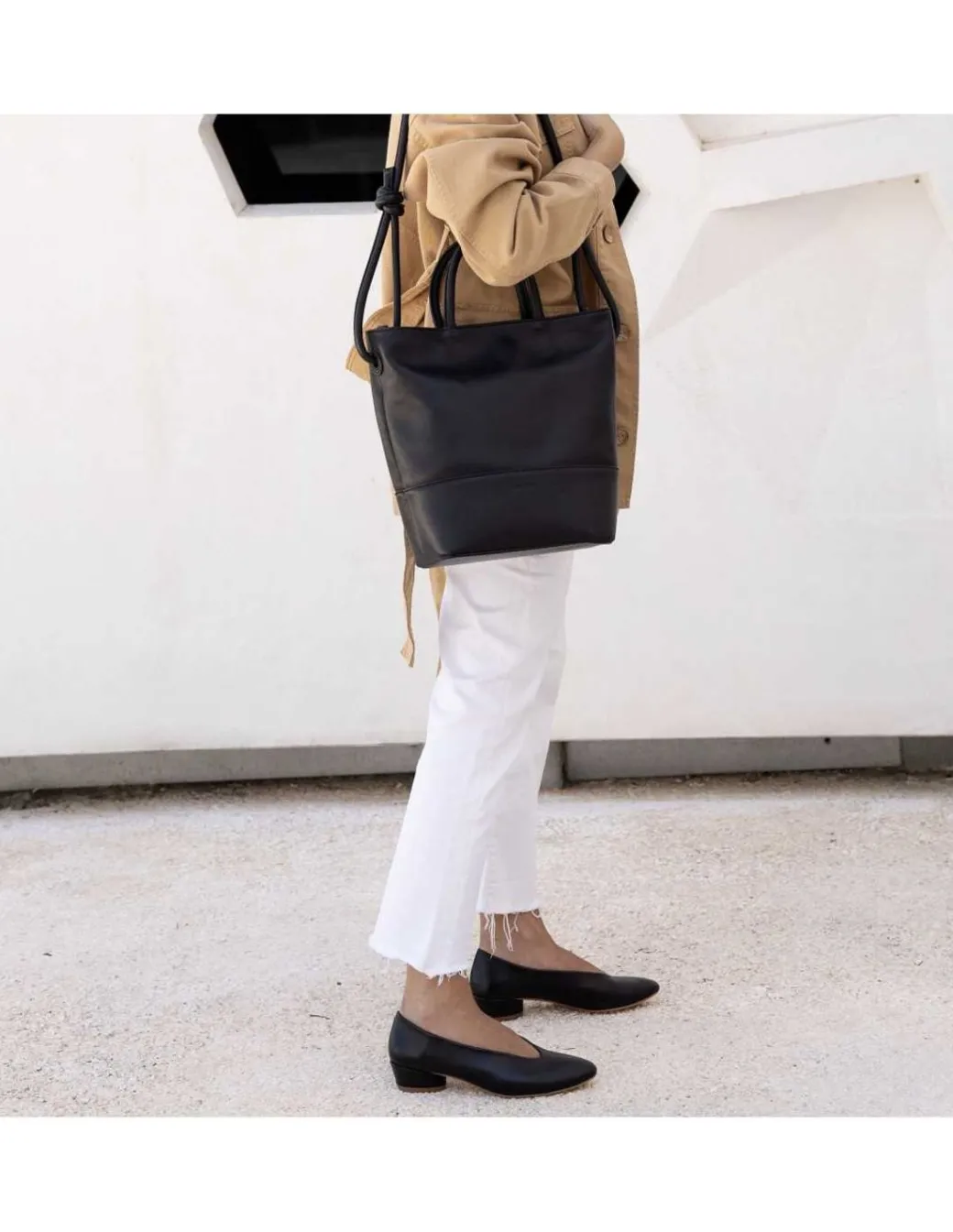 Women'S Leather Bag^MONPIEL Large Hobo Bag Knots Black