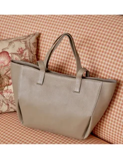 Women'S Leather Bag^MONPIEL Leather Basket Bag Mole