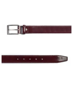 Men'S Leather Belts^MONPIEL Leather Belt Castellano Maroon