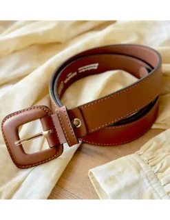 Women'S Leather Belts^MONPIEL Leather Belt Woman With Buckle Leather