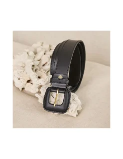 Women'S Leather Belts^MONPIEL Leather Belt Woman With Buckle Leather Black