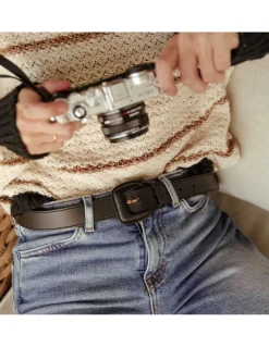 Women'S Leather Belts^MONPIEL Leather Belt Woman With Buckle Leather Black