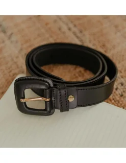 Women'S Leather Belts^MONPIEL Leather Belt Woman With Buckle Leather Black